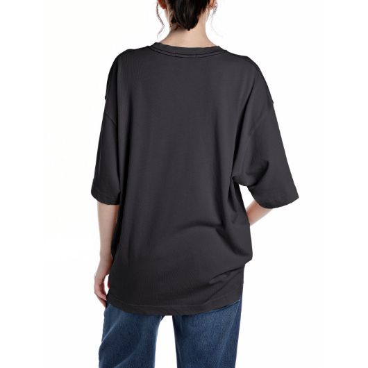 Снимка на REPLAY WOMEN'S OVERSIZED COTTON RUSTIC JERSEY T-SHIRT