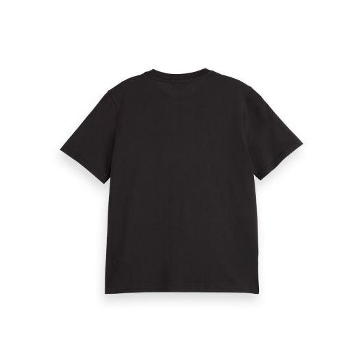 Снимка на SCOTCH&SODA WOMEN'S CHEST ARTWORK REGULAR FIT T-SHIRT IN BLACK 2
