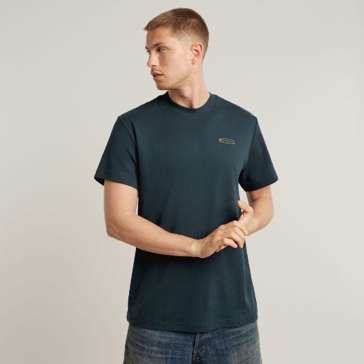 Picture of G-STAR MEN'S SCAFFOLDING BACK GR T-SHIRT IN BLUE 2