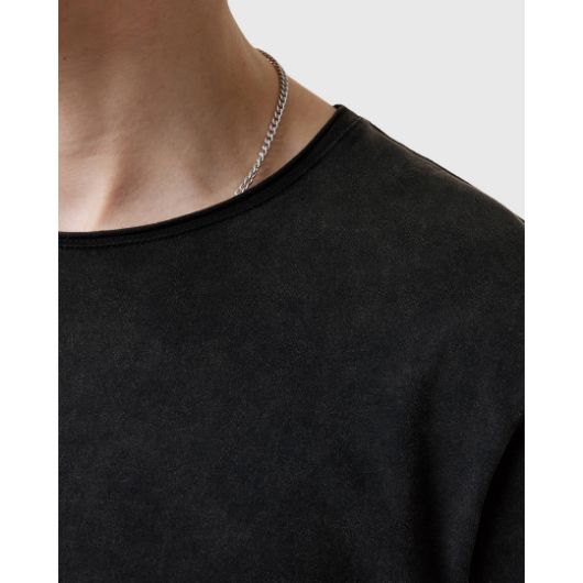 Picture of ALLSAINTS MEN'S BODEGA SHORT SLEEVE CREW IN WASHED BLACK 3