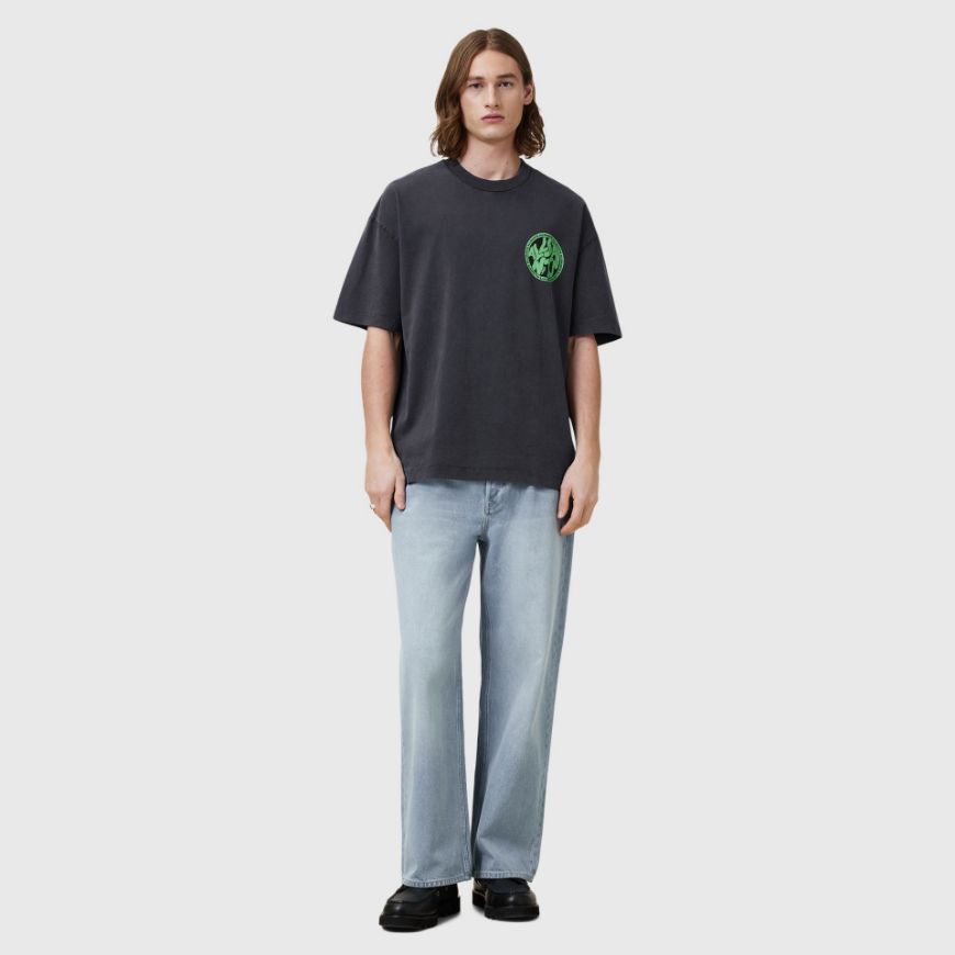 Picture of ALLSAINTS MEN'S DISTORTION SHORT SLEEVE CREW IN WASHED BLACK