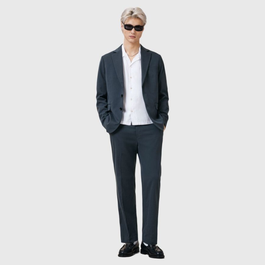 Picture of ALLSAINTS MEN'S BAY SLIM FIT BLAZER IN INK BLUE
