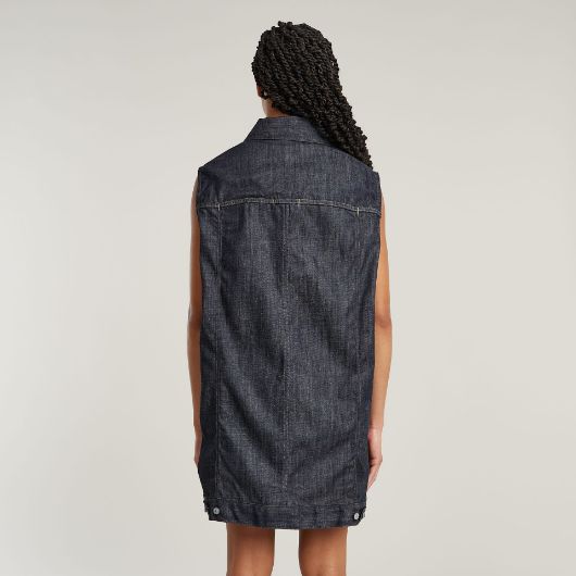 Picture of G-STAR WOMEN'S OVERSIZED SLEEVELESS DRESS IN BLUE 3