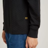 Picture of G-STAR MEN'S CHECQUARD TWEETER HALF ZIP IN BLACK 4