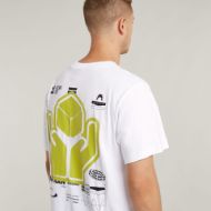 Picture of G-STAR MEN'S BACK GR LOOSE T-SHIRT IN WHITE 3