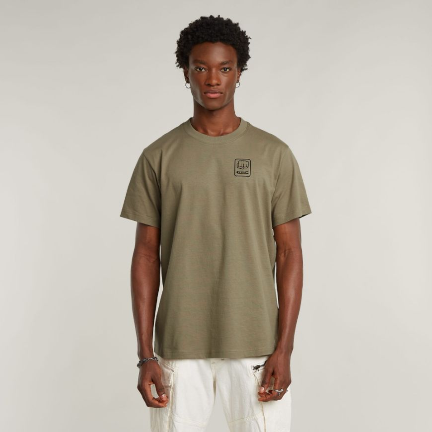 Picture of G-STAR MEN'S BACK GR LOOSE T-SHIRT IN GREEN