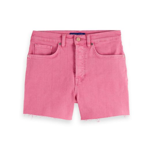 Снимка на SCOTCH&SODA WOMEN'S THE RAY CUT OFF DENIM SHORT — GARMENT DYED COLOURS IN COTTON CANDY 1