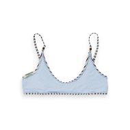 Снимка на SCOTCH&SODA WOMEN'S TEXTURED STRIPE BIKINI TOP IN COLD BREW 4