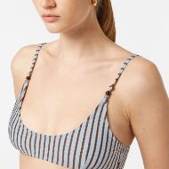 Снимка на SCOTCH&SODA WOMEN'S TEXTURED STRIPE BIKINI TOP IN COLD BREW 8