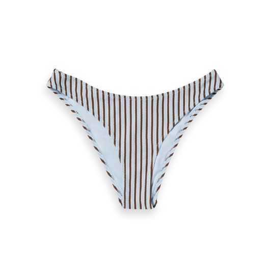Снимка на SCOTCH&SODA WOMEN'S TEXTURED STRIPE BIKINI BOTTOM IN COLD BREW 1