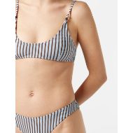 Снимка на SCOTCH&SODA WOMEN'S TEXTURED STRIPE BIKINI BOTTOM IN COLD BREW 8