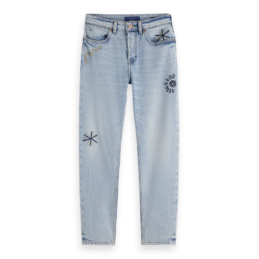 Picture of SCOTCH&SODA WOMEN'S THE BUZZ SLIM BOYFRIEND JEANS — SPRING LIGHTS IN SPRING LIGHTS