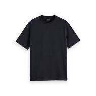 Снимка на SCOTCH&SODA MEN'S REGULAR FIT 3 CROSSES COTTON-LINEN T-SHIRT IN BLACK 1