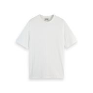Снимка на SCOTCH&SODA MEN'S REGULAR FIT 3 CROSSES COTTON-LINEN T-SHIRT IN WHITE/PASTEL 1
