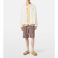 Picture of SCOTCH&SODA MEN'S RELAXED COTTON-LINEN SHIRT JACKET IN WHITE/PASTEL 5