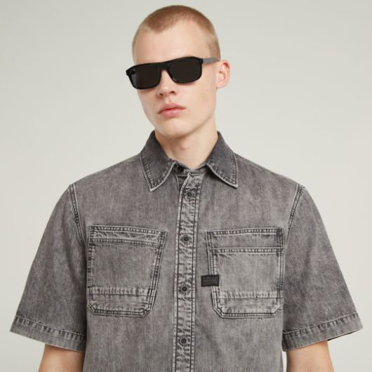Снимка на G-STAR МЪЖКА РИЗА SLANTED DOUBLE POCKET REGULAR SHIRT В СИВО 3