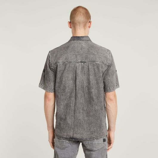 Снимка на G-STAR МЪЖКА РИЗА SLANTED DOUBLE POCKET REGULAR SHIRT В СИВО 2
