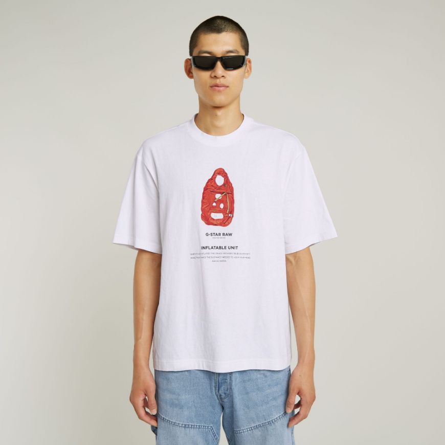 Picture of G-STAR MEN'S ARCHIVE PRINT BOXY T-SHIRT IN MULTICOLOR