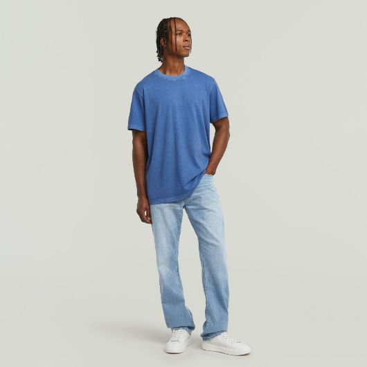 Picture of G-STAR MEN'S OVERDYED CENTER CHEST LOOSE T-SHIRT IN BLUE