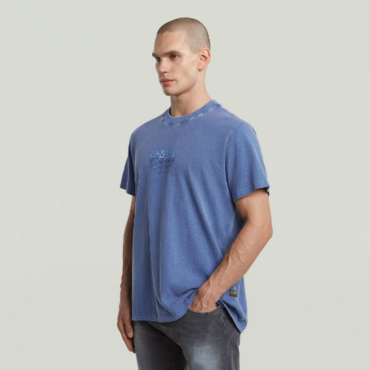 Снимка на G-STAR МЪЖКА БЛУЗА MULTI LOGO OVERDYED LOOSE В СИНЬО