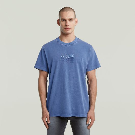 Снимка на G-STAR МЪЖКА БЛУЗА MULTI LOGO OVERDYED LOOSE В СИНЬО