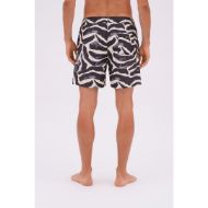 Picture of DIRTY LAUNDRY MEN'S ABSTRACT ANIMAL SWIM TRUNK IN BLACK AND WHITE 3