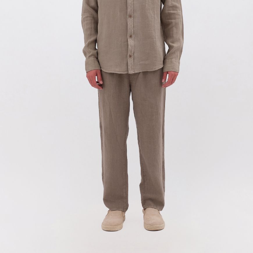 Picture of DIRTY LAUNDRY MEN'S LINEN PANTS IN TAUPE