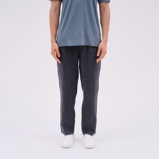 Picture of DIRTY LAUNDRY MEN'S LINEN PANTS IN VINTAGE BLACK