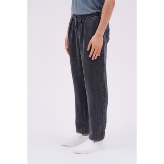Picture of DIRTY LAUNDRY MEN'S LINEN PANTS IN VINTAGE BLACK