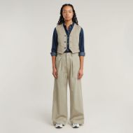 Picture of G-STAR WOMEN'S FLUID WIDE LEG PANTS IN BEIGE/KHAKI 5