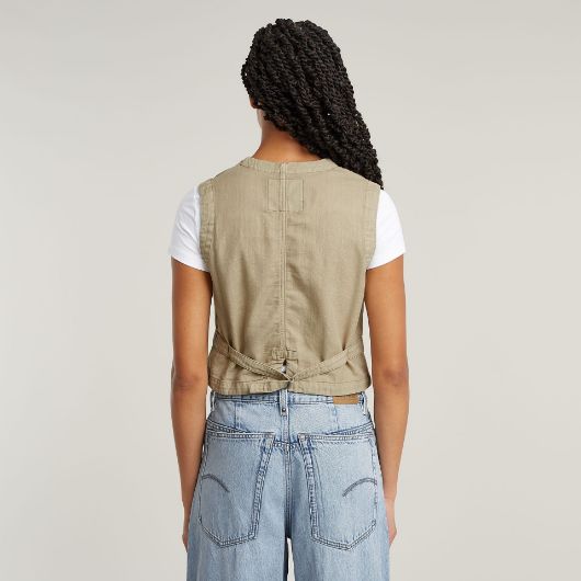 Picture of G-STAR WOMEN'S SUMMER VEST IN BEIGE/KHAKI 2