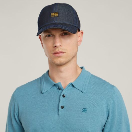 Picture of G-STAR MEN'S KNITTED POLO IN BLUE