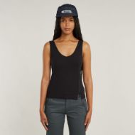 Снимка на G-STAR ДАМСКИ ТОП ASYMMETRICAL ZIP SLIM TANK TOP В ЧЕРНО 1
