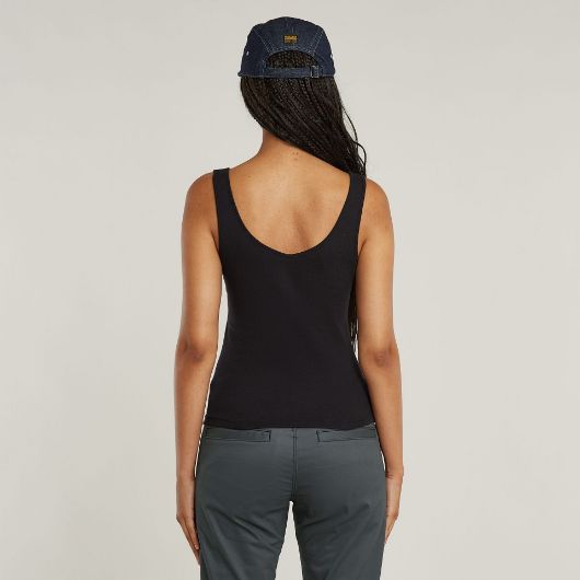 Снимка на G-STAR ДАМСКИ ТОП ASYMMETRICAL ZIP SLIM TANK TOP В ЧЕРНО