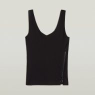 Снимка на G-STAR ДАМСКИ ТОП ASYMMETRICAL ZIP SLIM TANK TOP В ЧЕРНО 6