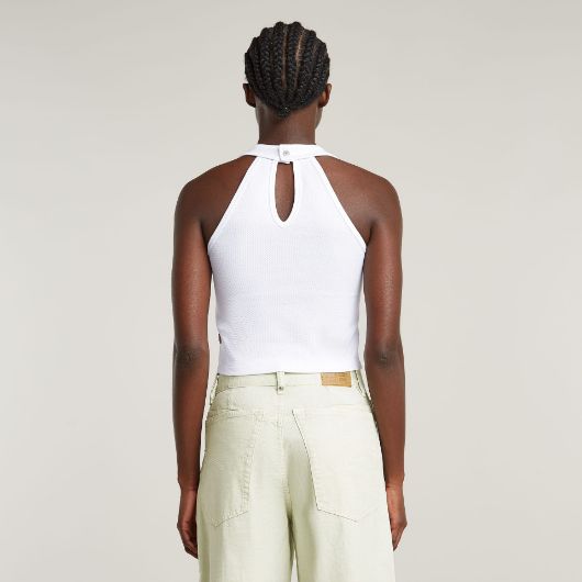 Снимка на G-STAR ДАМСКИ ТОП BACK SNAP SLIM CROPPED В БЯЛО