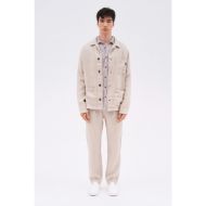 Picture of DIRTY LAUNDRY MEN'S LINEN OVERSHIRT WITH POCKETS IN SAND 4