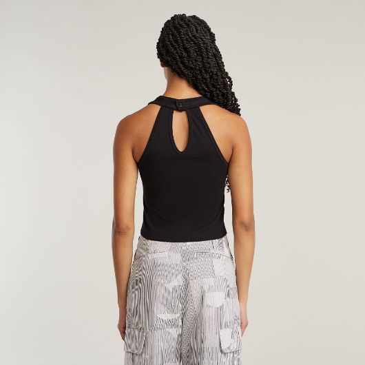 Снимка на G-STAR ДАМСКИ ТОП BACK SNAP SLIM CROPPED В ЧЕРНО