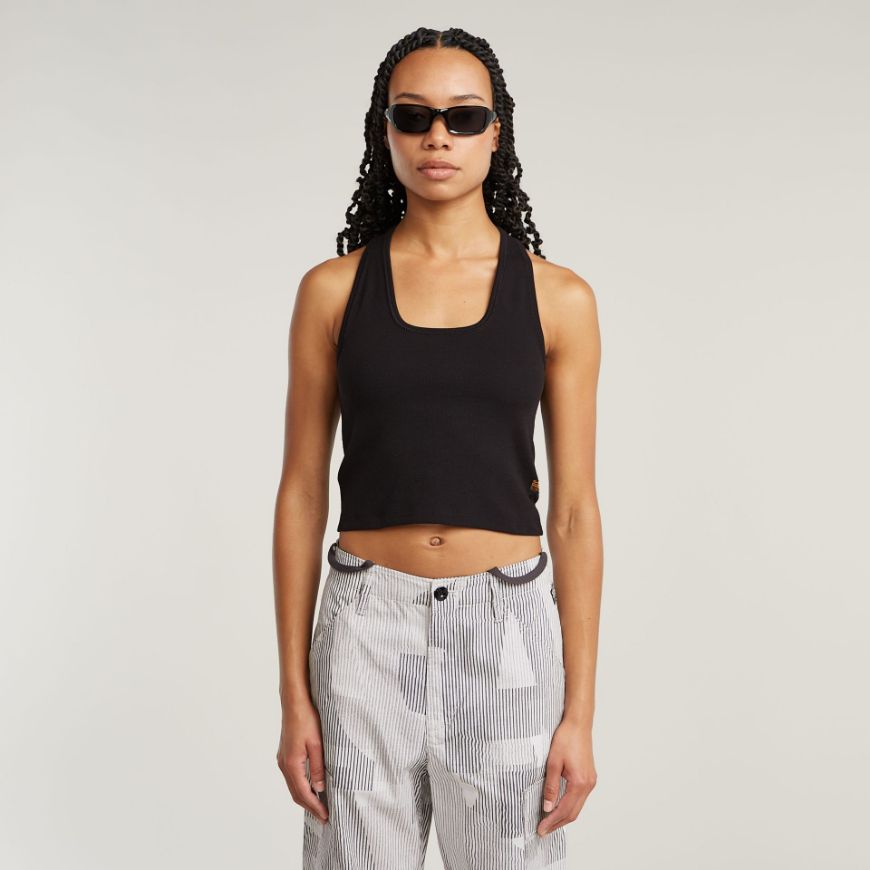Снимка на G-STAR ДАМСКИ ТОП BACK SNAP SLIM CROPPED В ЧЕРНО