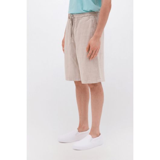 Picture of DIRTY LAUNDRY MEN'S LINEN BERMUDA IN SAND