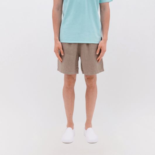Picture of DIRTY LAUNDRY MEN'S REGULAR LINEN BERMUDA IN TAUPE