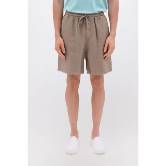 Picture of DIRTY LAUNDRY MEN'S REGULAR LINEN BERMUDA IN TAUPE
