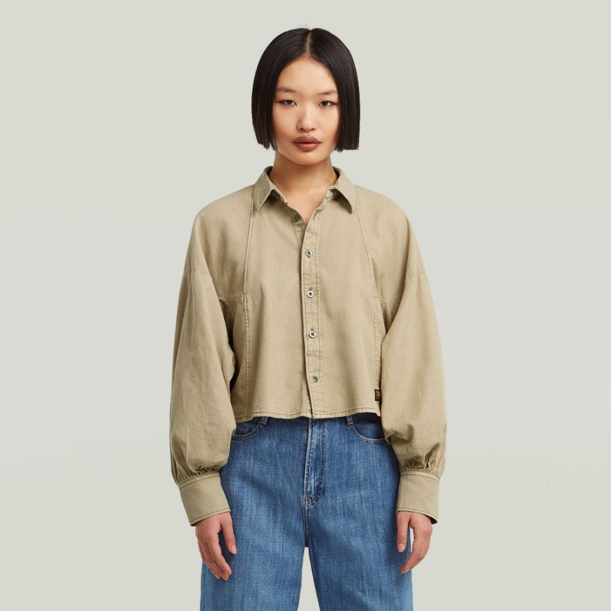 Снимка на G-STAR ДАМСКА РИЗА MACRO BALLOON SHIRT 3\4 SLEEVE В БЕЖОВО/КАКИ