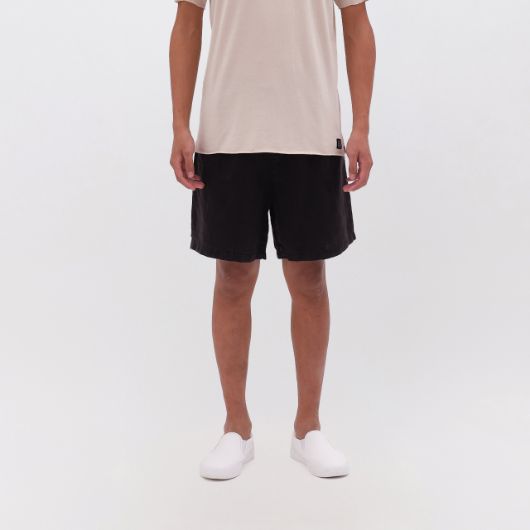 Picture of DIRTY LAUNDRY MEN'S REGULAR LINEN BERMUDA IN VINTAGE BLACK