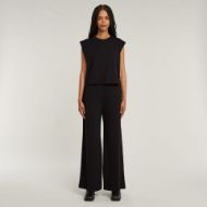 Picture of G-STAR WOMEN'S DOUBLE LAYER WIDE LEG JUMPSUIT IN BLACK 1