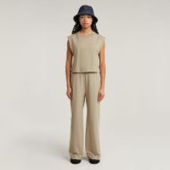 Picture of G-STAR WOMEN'S DOUBLE LAYER WIDE LEG JUMPSUIT IN BROWN 1