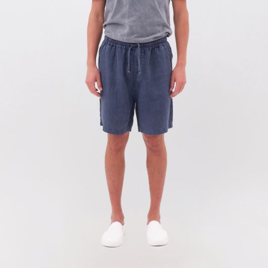 Picture of DIRTY LAUNDRY MEN'S REGULAR LINEN BERMUDA IN VINTAGE BLUE