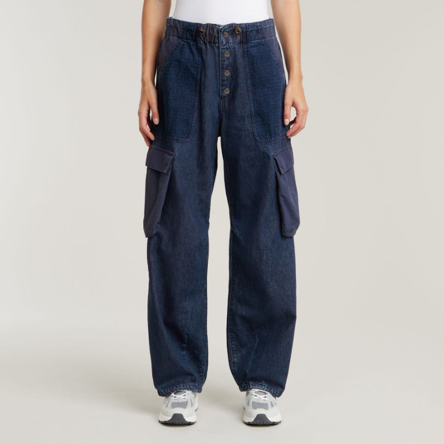Снимка на G-STAR ДАМСКИ ДЕНИМ COCOON PANTS FABRIC MIX В СИНЬО