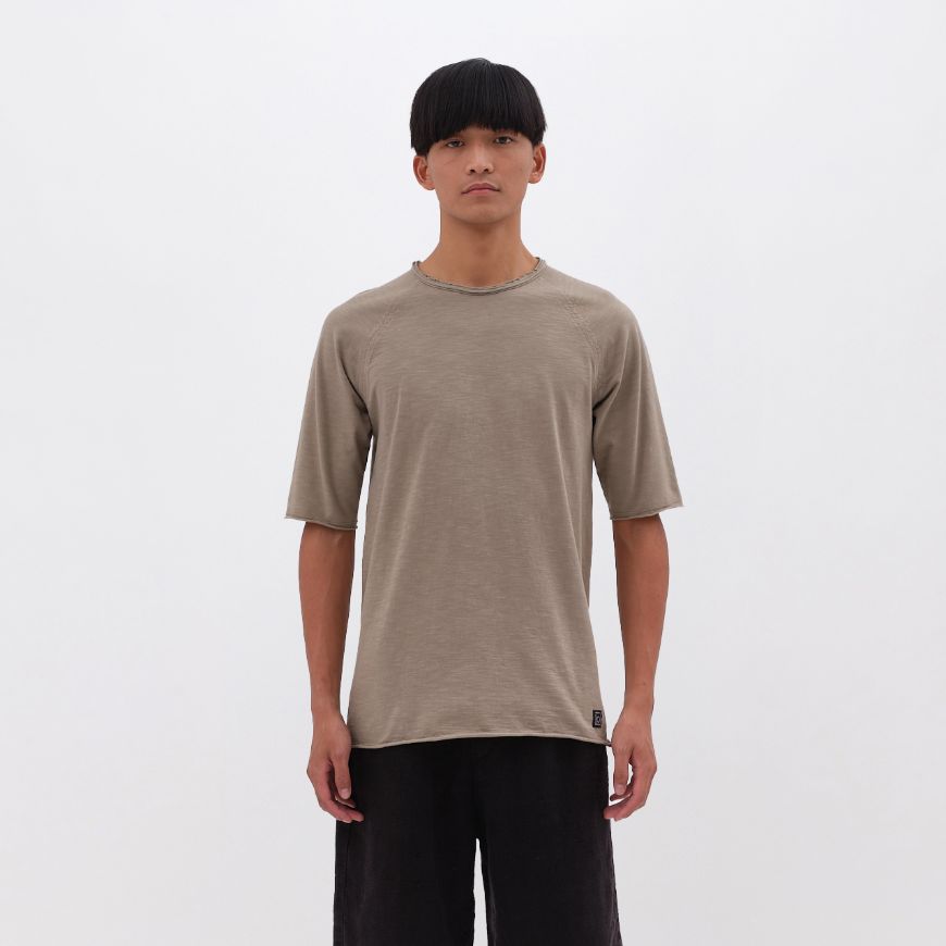 Picture of DIRTY LAUNDRY MEN'S THE RAGLAN SLUB T-SHIRT IN TAUPE