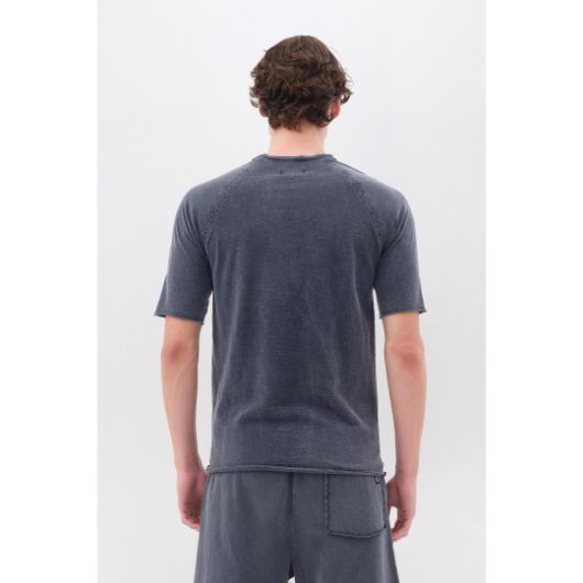 Picture of DIRTY LAUNDRY MEN'S THE RAGLAN SLUB T-SHIRT IN VINTAGE BLUE